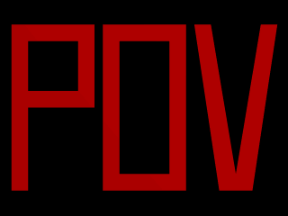 The word "POV" made with one polygon statement