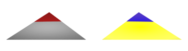 Lighting and slope pattern artifacts in a smooth triangle