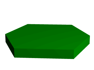 A hexagonal prism shape